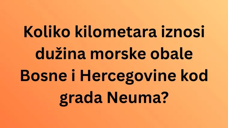 Dokaži da nisi pao s Marsa i da dobro poznaje&scaron; susjednu nam zemlju, Bosnu i Hercegovinu
