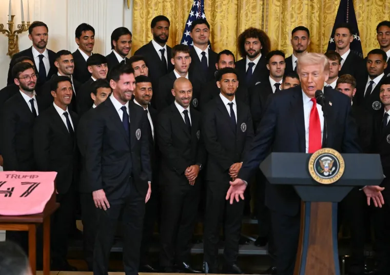 Ovo morate vidjeti! Messi posjetio Trumpa u Bijeloj kući: Neki izrazi lica su komični