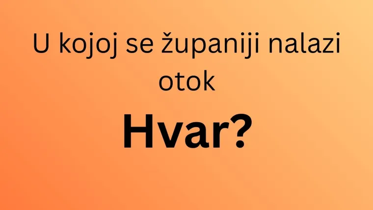 Misli&scaron; da dobro poznaje&scaron; hrvatsku obalu? Dokaži da zna&scaron; u kojim se županijama nalaze ovi otoci