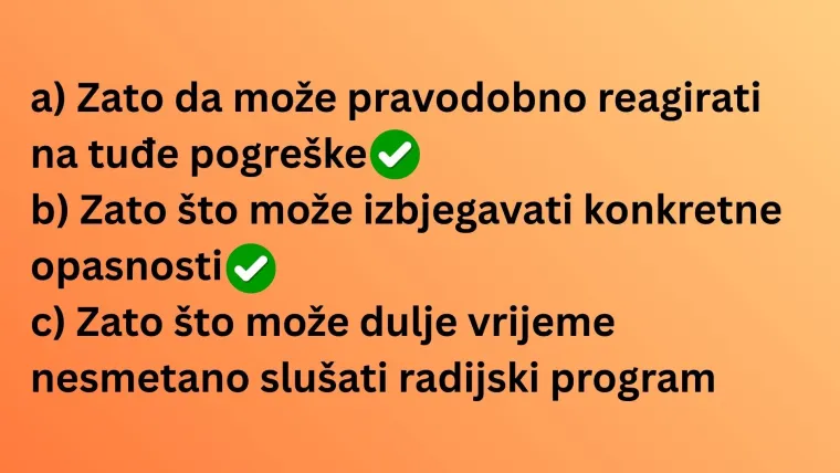 Svaki vozač mora imati sve točne odgovore na najlak&scaron;im pitanjima iz prometnih propisa