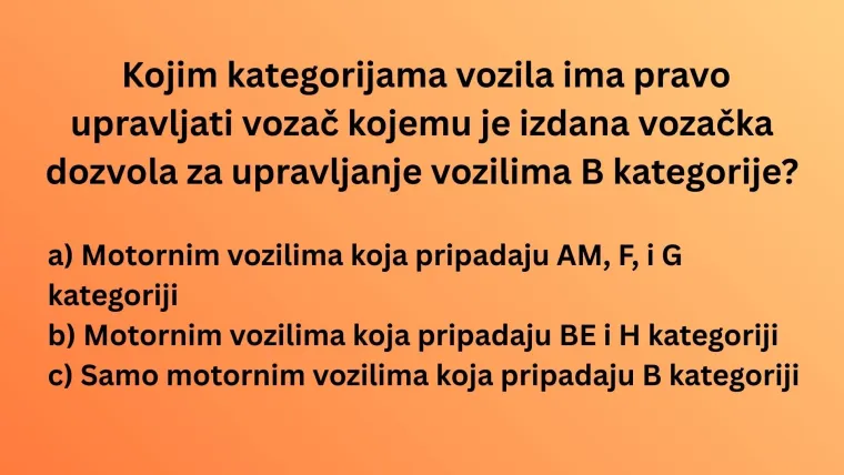 Svaki vozač mora imati sve točne odgovore na najlak&scaron;im pitanjima iz prometnih propisa