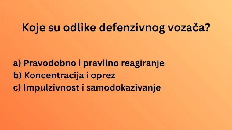 Svaki vozač mora imati sve točne odgovore na najlak&scaron;im pitanjima iz prometnih propisa