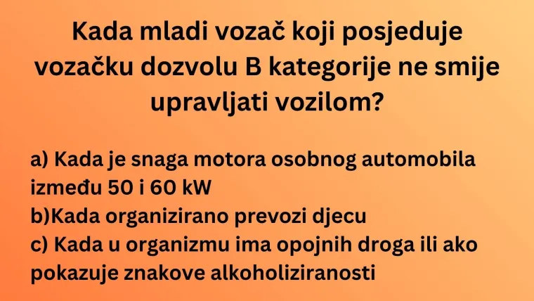 Svaki vozač mora imati sve točne odgovore na najlak&scaron;im pitanjima iz prometnih propisa