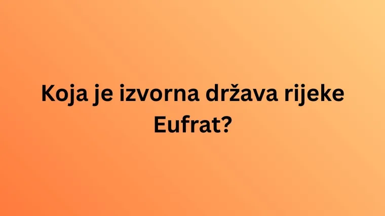 Mora&scaron; biti geografski stručnjak da zna&scaron; u kojim se državama nalaze izvori ovih svjetskih rijeka