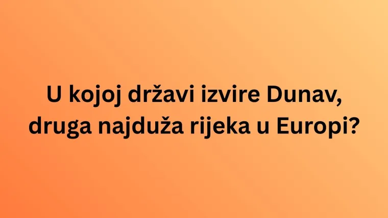 Mora&scaron; biti geografski stručnjak da zna&scaron; u kojim se državama nalaze izvori ovih svjetskih rijeka