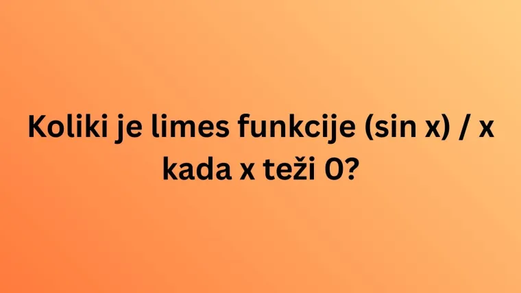 Ako misli&scaron; da zna&scaron; matematiku, oku&scaron;aj se na te&scaron;kim pitanjima, ali pazi jer se lako poskliznuti