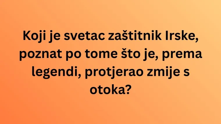 Oku&scaron;aj znanje na pitanjima o Irskoj, ali pazi jer nisu lagana kao &scaron;to misli&scaron;
