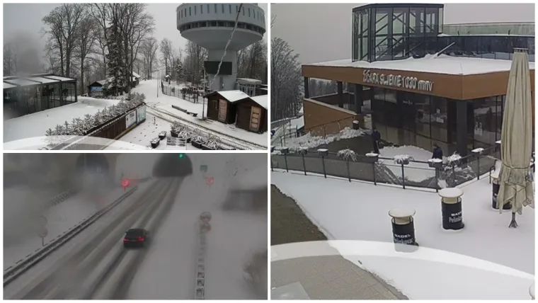 Mislili ste da je zimi kraj? Snijeg prekrio dijelove Hrvatske, a vjetar zatvorio autoceste