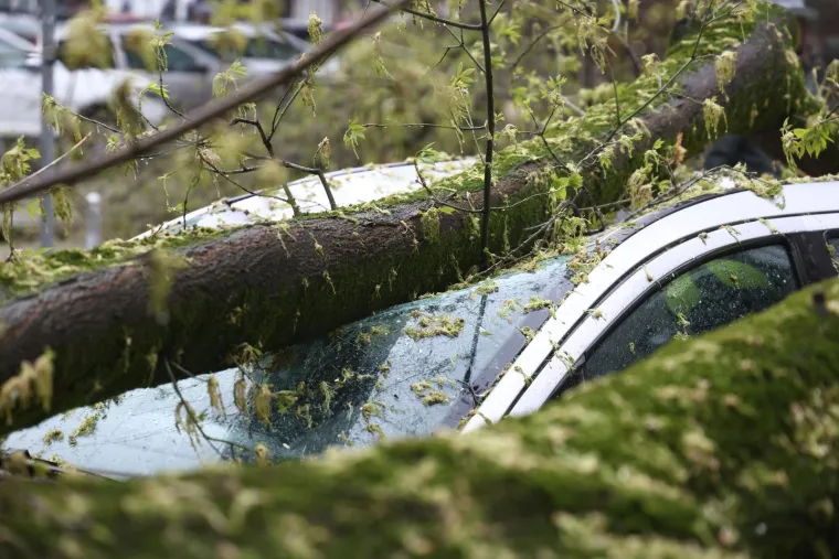 Kao da je apokalipsa... Ovo su prizori iz Zagreba, stabla razbila automobile, izdan crveni alarm