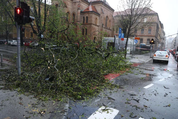 Kao da je apokalipsa... Ovo su prizori iz Zagreba, stabla razbila automobile, izdan crveni alarm