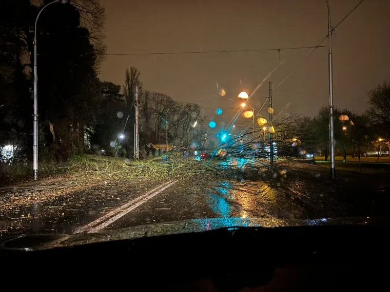 Ovo je Zagreb u petak ujutro: Polomljena stabla, i&scaron;čupani krovovi, sru&scaron;eni stupovi, skele...