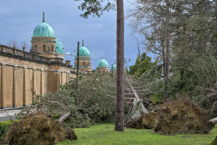 Mirogoj poharalo nevrijeme: O&scaron;tećen grob legendarnog trenera, stabla padala i na anđele