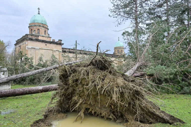 Mirogoj poharalo nevrijeme: O&scaron;tećen grob legendarnog trenera, stabla padala i na anđele