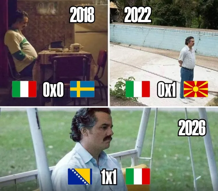 Na mrežama traje opće ruganje s Talijanima nakon poraza od BiH, memovi plju&scaron;te na sve strane