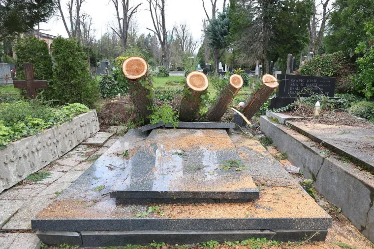 Uni&scaron;teni spomenici i neprepoznatljiv Mirogoj nakon oluje: Toma&scaron;ević najavio pomoć građanima