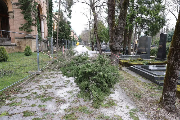 Uni&scaron;teni spomenici i neprepoznatljiv Mirogoj nakon oluje: Toma&scaron;ević najavio pomoć građanima