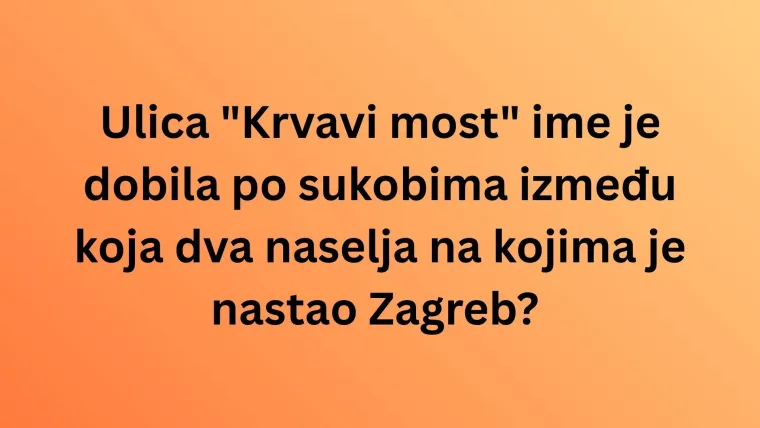 Svaki stanovnik Zagreba trebao bi znati ove osnovne činjenice, nemoj razočarati