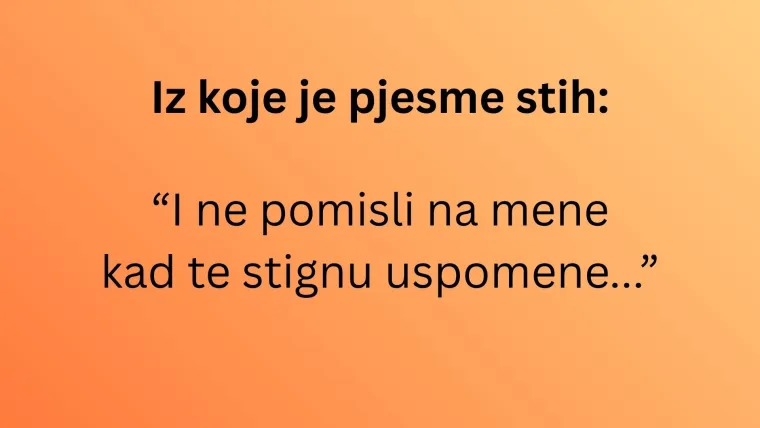 Dokažite da poznajete repertoar Doris Dragović i prepoznajte ove hitove samo po jednom stihu