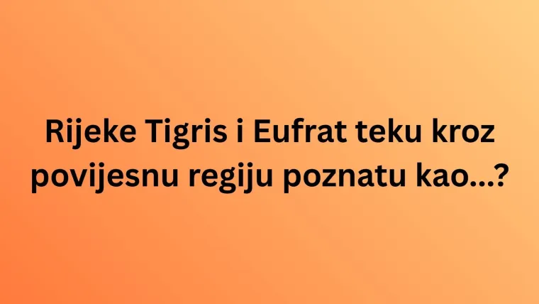 Na svijetu postoje brojne rijeke, no znamo li sve o onim najvećim i najpoznatijim? Rije&scaron;i kviz