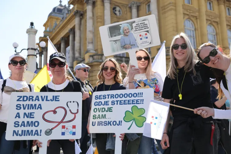 Sindikat objavio procjenu broja ljudi na prosvjedu: Pogledajte &scaron;to su poručili Plenkoviću