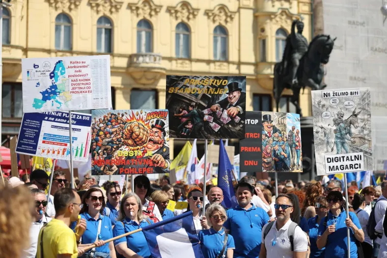 Sindikat objavio procjenu broja ljudi na prosvjedu: Pogledajte &scaron;to su poručili Plenkoviću