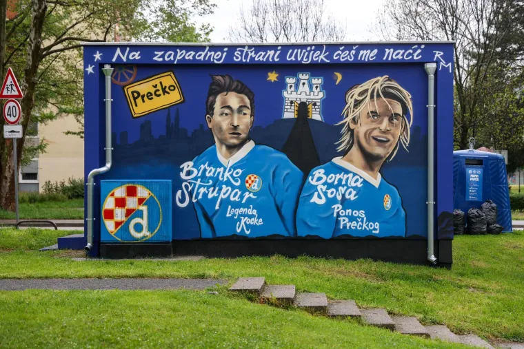 Na zapadu Zagreba osvanuo novi mural: Ovjekovječena su dva ponosa kvarta