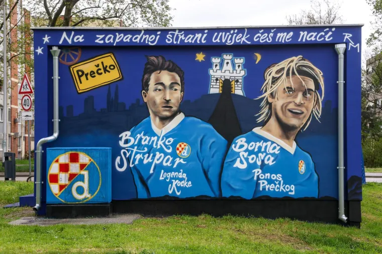 Na zapadu Zagreba osvanuo novi mural: Ovjekovječena su dva ponosa kvarta