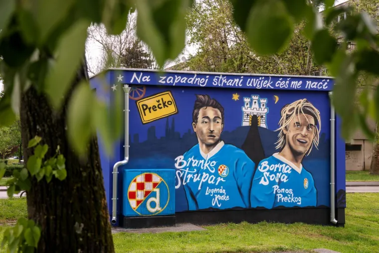 Na zapadu Zagreba osvanuo novi mural: Ovjekovječena su dva ponosa kvarta