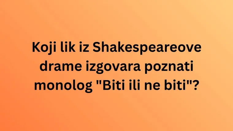 Ako volite književnost, sigurno su vam poznati likovi ovih djela: Nemojte razočarati rezultatom