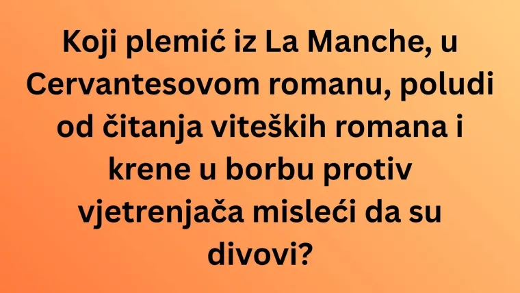 Ako volite književnost, sigurno su vam poznati likovi ovih djela: Nemojte razočarati rezultatom