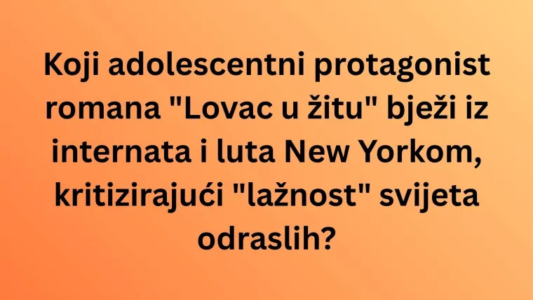 Ako volite književnost, sigurno su vam poznati likovi ovih djela: Nemojte razočarati rezultatom