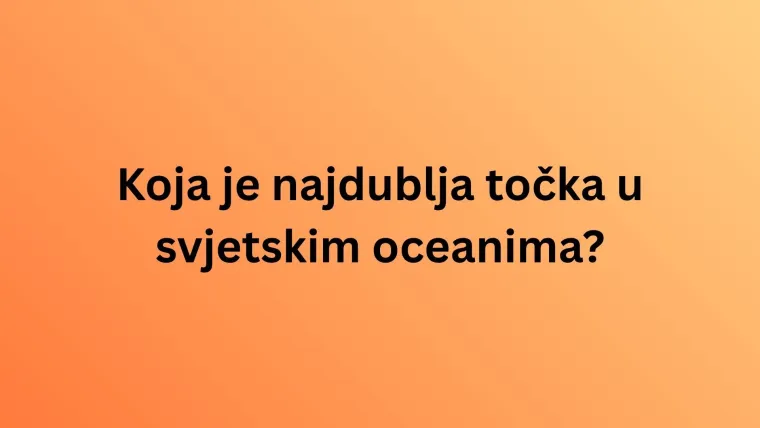Nemojte zabrljati na ovom kvizu: Svaki stanovnik Zemlje trebao bi znati sljedeće činjenice