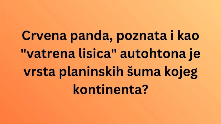Zna&scaron; li s kojih kontinenata dolaze ove životinjske vrste? Neka pitanja mogla bi vas zbuniti