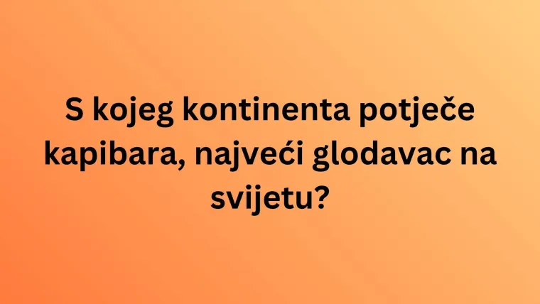 Zna&scaron; li s kojih kontinenata dolaze ove životinjske vrste? Neka pitanja mogla bi vas zbuniti