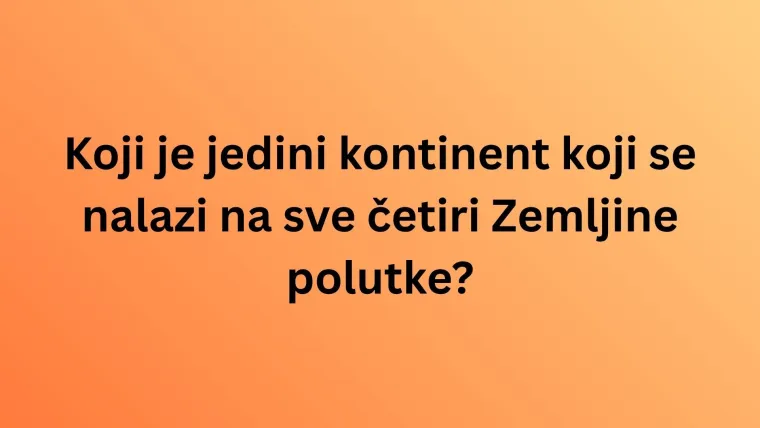 Ako misli&scaron; da ti je opće znanje na visokoj razini, oku&scaron;aj se na kvizu i provjeri: Nije tako lako
