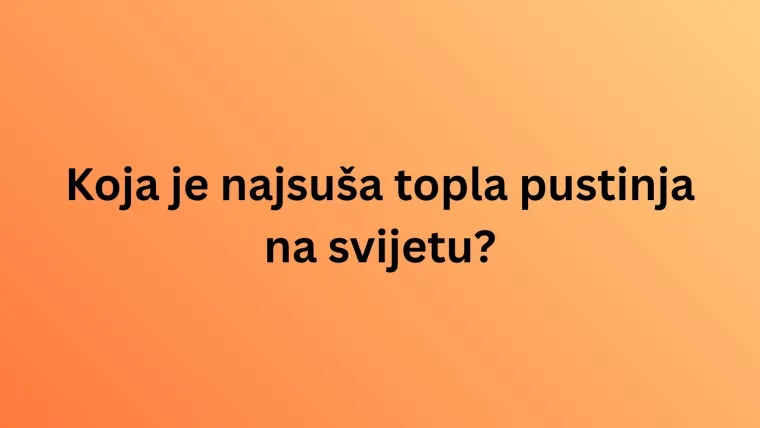 Ako misli&scaron; da ti je opće znanje na visokoj razini, oku&scaron;aj se na kvizu i provjeri: Nije tako lako