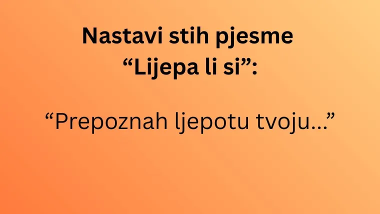 Voli&scaron; li domoljubne pjesme? Ako je tome tako, nastavi ove stihove posvećene Hrvatskoj