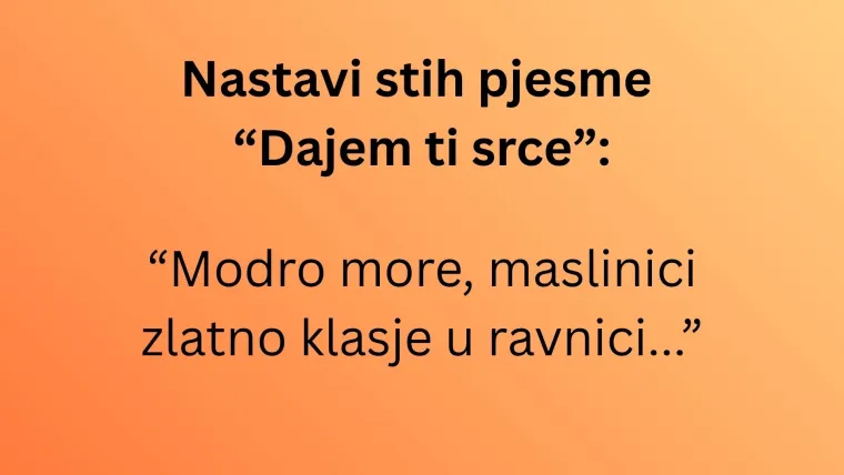 Voli&scaron; li domoljubne pjesme? Ako je tome tako, nastavi ove stihove posvećene Hrvatskoj