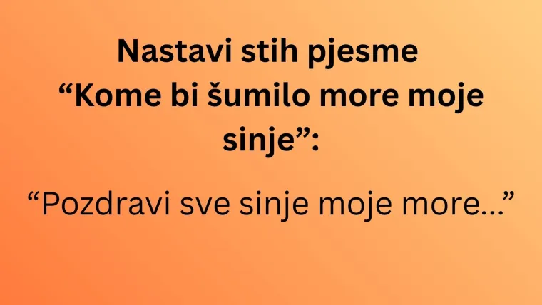 Voli&scaron; li domoljubne pjesme? Ako je tome tako, nastavi ove stihove posvećene Hrvatskoj