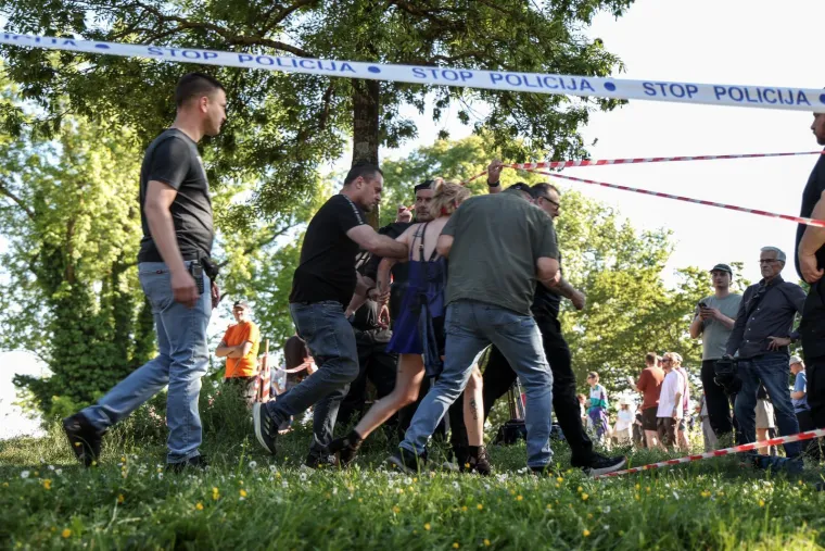 Drama na Trnjanskim kresovima: Policija privela aktivisticu koja je pri&scaron;la braniteljima