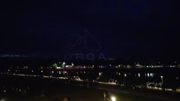 Spektakularni prizori na nebu iznad Osijeka! Pogledajte &scaron;to su dronovi sve napravili
