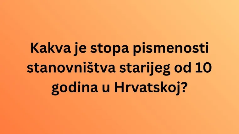 Ove statističke podatke o Hrvatskoj rijetki znaju: Poku&scaron;aj imati sve točno na zahtjevnom kvizu