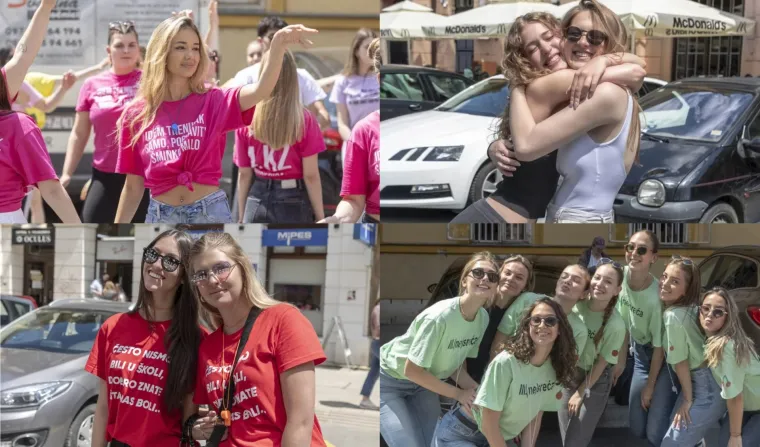 Kakva euforija na ulicama Osijeka: Pogledajte natpise na majicama ovih prekrasnih maturantica