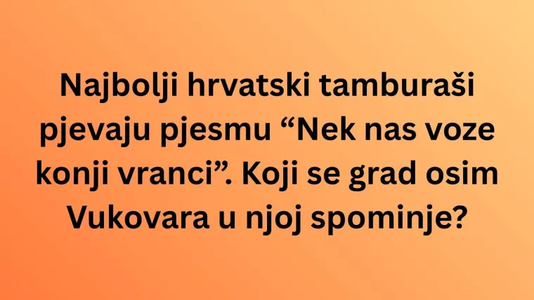 Zna&scaron; li koji se gradovi kriju u ovim domaćim hitovima? Dokaži u kvizu da te se ne može preveslati