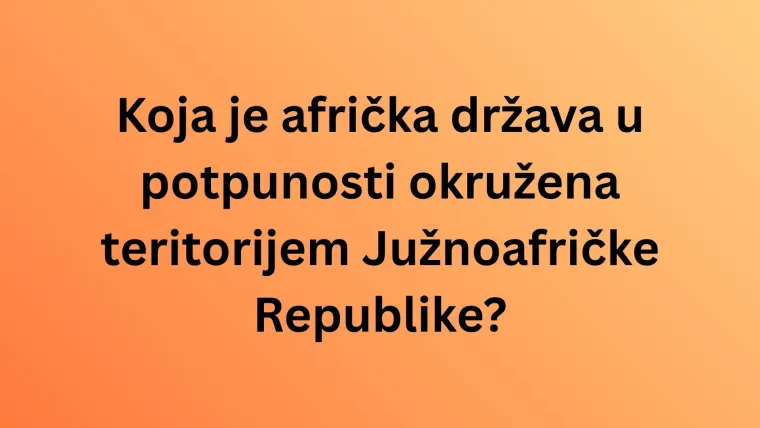 Dokaži se kao geografski stručnjak i poku&scaron;aj imati sve točno na pitanjima o Africi