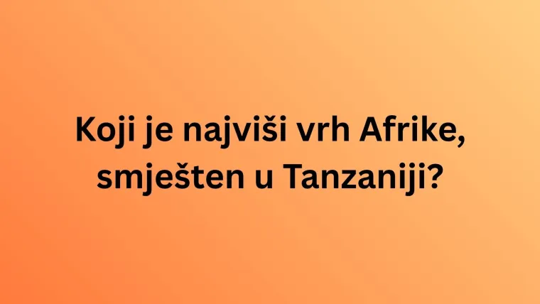 Dokaži se kao geografski stručnjak i poku&scaron;aj imati sve točno na pitanjima o Africi