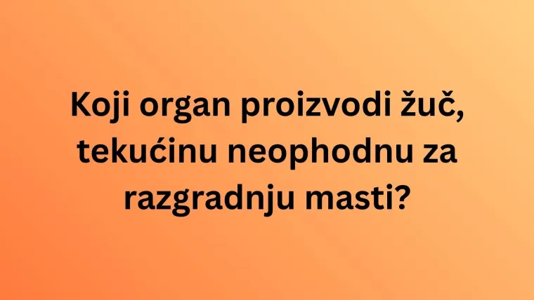 Poku&scaron;aj imati sve točno na zahtjevnim pitanjima iz anatomije, ali pazi jer se lako poskliznuti