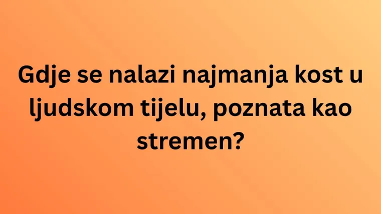 Poku&scaron;aj imati sve točno na zahtjevnim pitanjima iz anatomije, ali pazi jer se lako poskliznuti