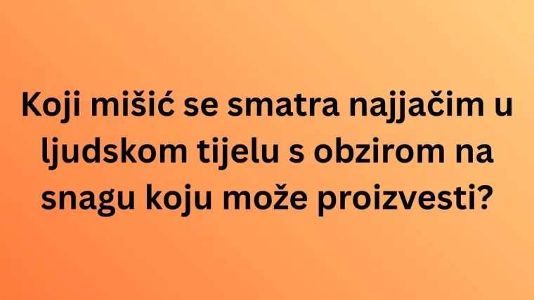 Poku&scaron;aj imati sve točno na zahtjevnim pitanjima iz anatomije, ali pazi jer se lako poskliznuti