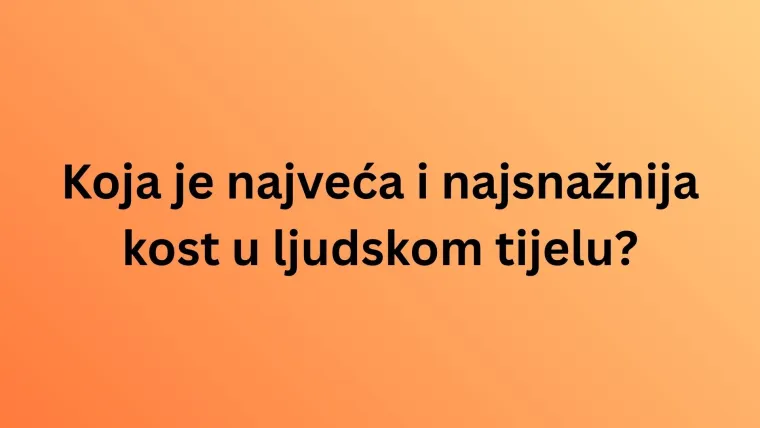 Poku&scaron;aj imati sve točno na zahtjevnim pitanjima iz anatomije, ali pazi jer se lako poskliznuti